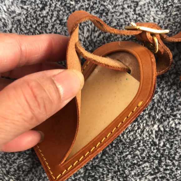 🧳Louis Vuitton Leather luggage bag tag with poignet ( Set #1) - Picture 13 of 17